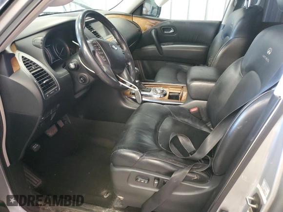 2014 Infiniti QX80 with VIN JN8AZ2NC4E9352899, listed as a Copart auction lot 54101355 with 102,340 mi miles and Salvage title. Bid and sale history available at DreamBid. Image 7.