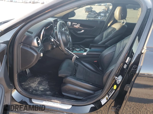2017 Mercedes-Benz C 63 AMG with VIN 55SWF8GB3HU233221, listed as a Copart auction lot 84901404 with 80,106 mi miles and Salvage title. Bid and sale history available at DreamBid. Image 7.