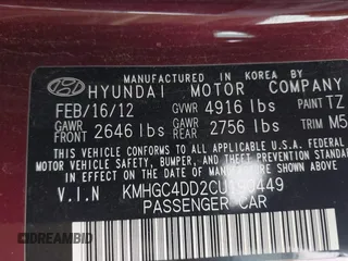 2012 Hyundai Genesis 3.8L z VIN KMHGC4DD2CU190449, wystawiony jako IAAI lot #41950971 z przebiegiem 180 008 mil mil oraz . Historia ofert i sprzedaży dostępna na DreamBid. Obrazek 9.