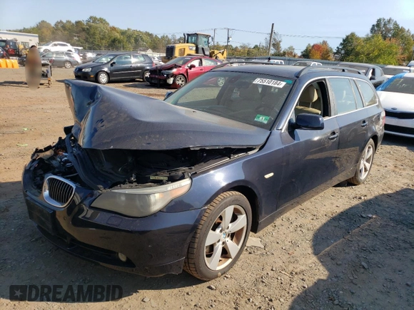 2006 BMW 5 Series 530xi with VIN WBANN73546CN02635, listed as a Copart auction lot 75510184 with Not Provided miles and Salvage Title. Bid and sale history available at DreamBid. Image 1.