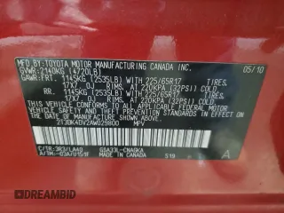 2010 Toyota RAV4 Ltd with VIN 2T3DK4DV2AW029800, listed as a Copart auction lot 51471165 with 258,527 mi miles and Clean Title. Bid and sale history available at carsss.com. Image 13.