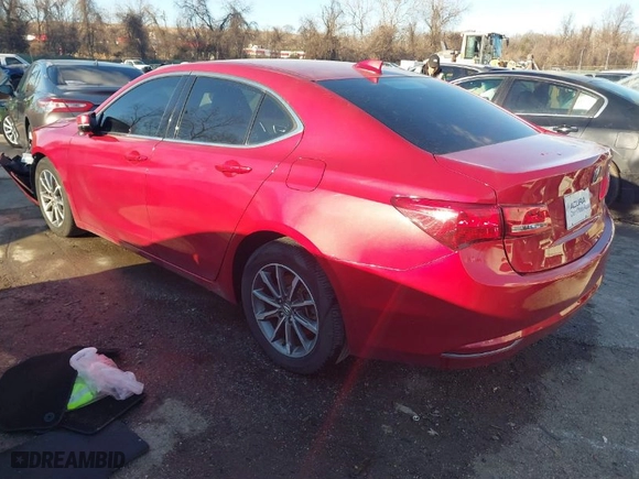 2020 Acura TLX with VIN 19UUB1F35LA015743, listed as a IAAI auction lot 41468945 with 68,714 mi miles. Bid and sale history available at carsss.com. Image 3.