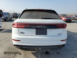 2023 Audi Q8 Premium Plus with VIN WA1BVBF18PD013694, listed as a Copart auction lot 76397744 with 16,763 mi miles and Salvage title. Bid and sale history available at DreamBid. Image 6.