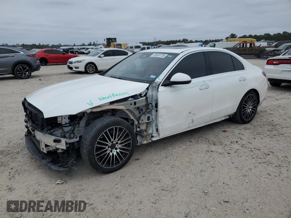 2022 Mercedes-Benz C 300 with VIN W1KAF4GB4NR020987, listed as a Copart auction lot 88933735 with 76,023 mi miles and Salvage Title. Bid and sale history available at DreamBid. Image 1.