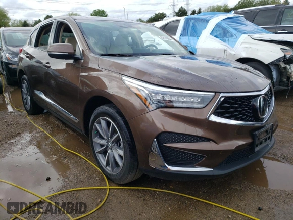 2019 Acura RDX w/Technology Pkg with VIN 5J8TC2H57KL017459, listed as a Copart auction lot 52676504 with 40,732 mi miles and Salvage Title. Bid and sale history available at carsss.com. Image 4.