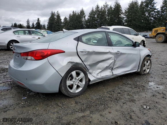 2012 Hyundai Elantra Limited with VIN 5NPDH4AE6CH141027, listed as a Copart auction lot 50680595 with 0 mi miles and Salvage Title. Bid and sale history available at carsss.com. Image 3.