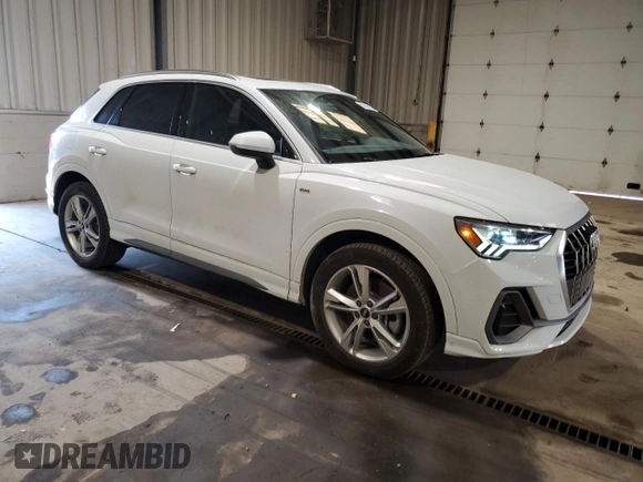 2024 Audi Q3 S line Premium Plus with VIN WA1EEDF37R1055403, listed as a Copart auction lot 60666185 with 6,982 mi miles and Salvage title. Bid and sale history available at DreamBid. Image 4.