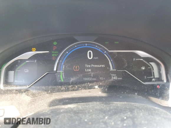 2018 Honda Clarity Plug-In Hybrid Touring with VIN JHMZC5F38JC002249, listed as a Copart auction lot 55016234 with 104,432 mi miles. Bid and sale history available at carsss.com. Image 9.