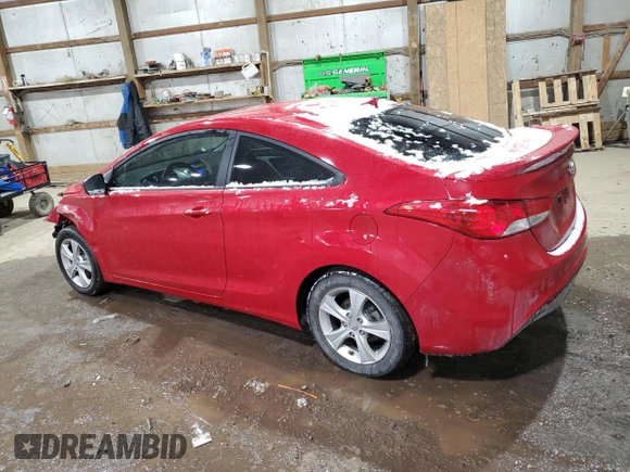 2013 Hyundai Elantra Coupe GS with VIN KMHDH6AE7DU018741, listed as a Copart auction lot 88464035 with 92,495 mi miles and Salvage Title. Bid and sale history available at carsss.com. Image 2.