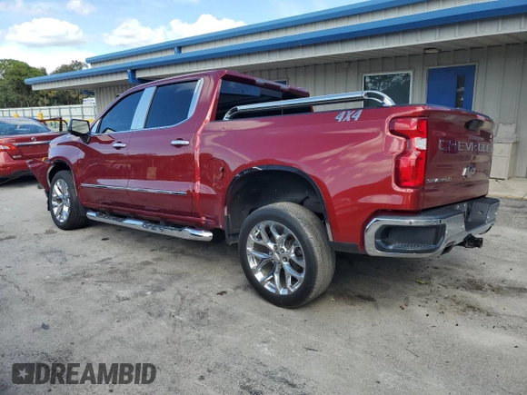 2020 Chevrolet Silverado 1500 LTZ with VIN 1GCUYGELXLZ153782, listed as a Copart auction lot 46898005 with 87,331 mi miles and Non Repairable. Bid and sale history available at DreamBid. Image 2.