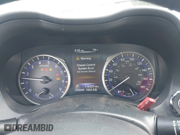2014 Infiniti Q50 z VIN JN1BV7AP7EM677449, wystawiony jako IAAI lot #42278173 z przebiegiem 116 357 mil mil oraz . Historia ofert i sprzedaży dostępna na DreamBid. Obrazek 7.