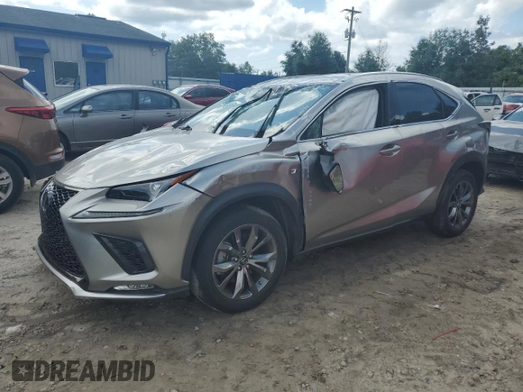2020 Lexus NX 300 F Sport with VIN JTJSARBZ7L2162400, listed as a Copart auction lot 62706025 with 49,303 mi miles and Non repairable. Bid and sale history available at DreamBid. Image 1.