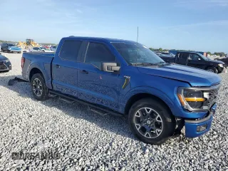 2024 Ford F-150 STX with VIN 1FTEW2KP2RKF00866, listed as a Copart auction lot 51946815 with 6,734 mi miles and Salvage Title. Bid and sale history available at carsss.com. Image 4.