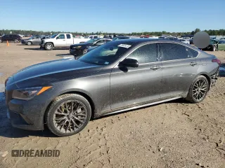 2018 Genesis G80 Sport with VIN KMHGN4JB5JU219162, listed as a Copart auction lot 79851474 with 58,056 mi miles and Salvage Title. Bid and sale history available at DreamBid. Image 1.