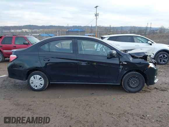 2022 Mitsubishi Mirage ES with VIN ML32FUFJ4NHF09103, listed as a IAAI auction lot 41211686 with 30,151 mi miles and . Bid and sale history available at DreamBid. Image 13.