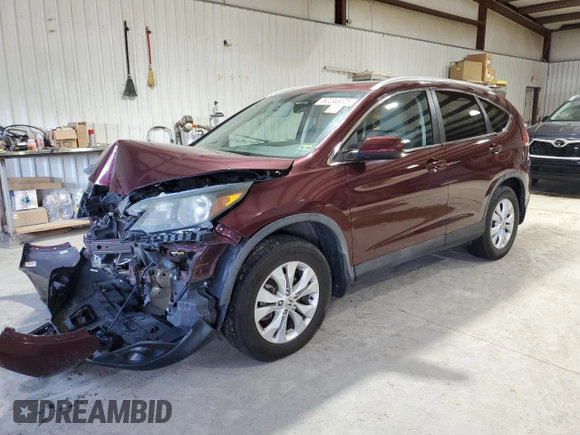 2014 Honda CR-V EX-L with VIN 5J6RM4H78EL027077, listed as a Copart auction lot 52240475 with 67,588 mi miles and Salvage Title. Bid and sale history available at carsss.com. Image 1.