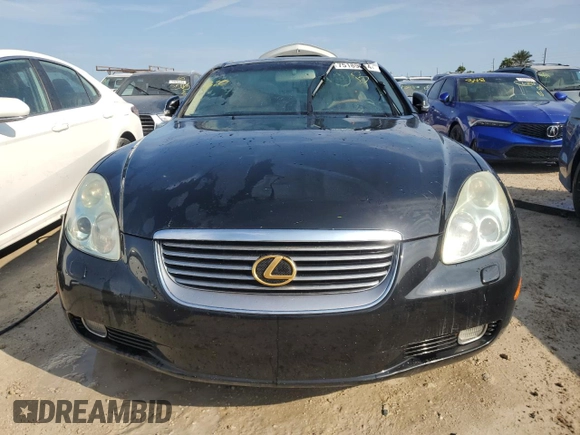 2002 Lexus SC 430 with VIN JTHFN48Y120033216, listed as a Copart auction lot 75189014 with Not Provided miles and Salvage Title. Bid and sale history available at DreamBid. Image 5.