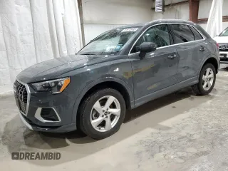 2022 Audi Q3 Premium with VIN WA1AUCF33N1002302, listed as a Copart auction lot 51973985 with 49,886 mi miles and Salvage Title. Bid and sale history available at carsss.com. Image 1.