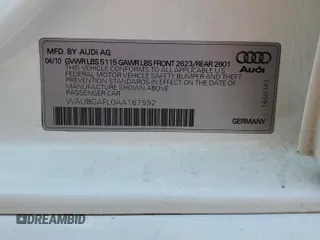 2010 Audi S4 Premium Plus with VIN WAUBGAFL0AA167592, listed as a Copart auction lot 71403034 with 108,855 mi miles and Salvage Title. Bid and sale history available at carsss.com. Image 14.