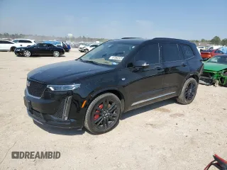 2022 Cadillac XT6 Sport with VIN 1GYKPHRS0NZ175482, listed as a Copart auction lot 47362325 with 47,584 mi miles and Salvage Title. Bid and sale history available at carsss.com. Image 1.