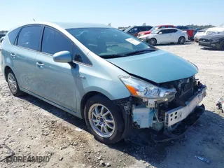 2015 Toyota Prius v Two with VIN JTDZN3EUXFJ022922, listed as a IAAI auction lot 41762220 with 133,555 mi miles. Bid and sale history available at carsss.com. Image 1.