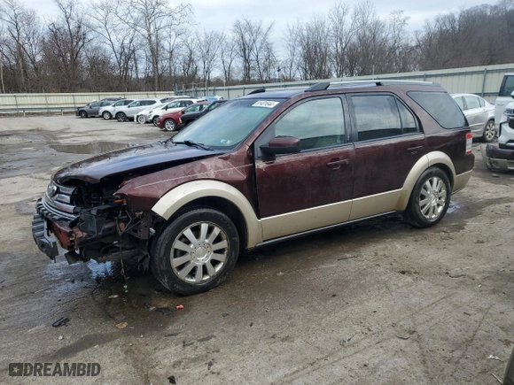 2009 Ford Taurus X Eddie Bauer with VIN 1FMDK08W39GA02944, listed as a Copart auction lot 81401644 with 203,313 mi miles and Salvage Title. Bid and sale history available at carsss.com. Image 1.