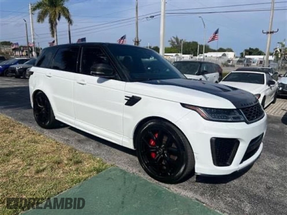 2022 Land Rover Range Rover Sport SVR z VIN SALWZ2RE6NA244093, wystawiony jako Copart lot #59608885 z przebiegiem 9 485 mil mil oraz Szkoda całkowita • Salvage title. Historia ofert i sprzedaży dostępna na DreamBid. Obrazek 1.