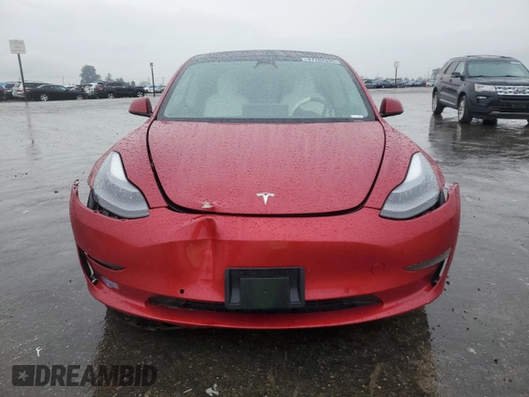 2021 Tesla Model 3 Standard Range Plus with VIN 5YJ3E1EA9MF870214, listed as a Copart auction lot 47702535 with 46,486 mi miles and Salvage Title. Bid and sale history available at DreamBid. Image 5.