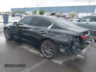 2020 Infiniti Q50 Red Sport 400 with VIN JN1FV7AP2LM630067, listed as a IAAI auction lot 41916706 with 38,786 mi miles and . Bid and sale history available at carsss.com. Image 3.