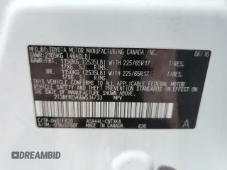 2016 Toyota RAV4 LE with VIN 2T3BFREV6GW514733, listed as a Copart auction lot 46297905 with 154,076 mi miles and Salvage Title. Bid and sale history available at carsss.com. Image 13.