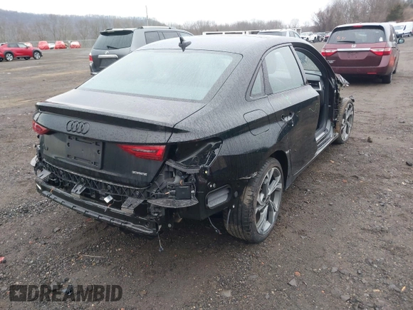 2023 Audi A3 Premium with VIN WAUGUDGY1PA104004, listed as a IAAI auction lot 41687394 with 30,187 mi miles. Bid and sale history available at carsss.com. Image 4.
