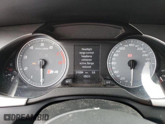 2011 Audi S4 Progressiv plus with VIN WAUDGCFL4BA177998, listed as a Copart auction lot 64897624 with 210,264 mi miles and Clean Title. Bid and sale history available at carsss.com. Image 9.