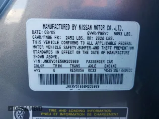2006 Infiniti M45 with VIN JNKBY01E56M205969, listed as a Copart auction lot 78284554 with 133,011 mi miles and Salvage Title. Bid and sale history available at carsss.com. Image 12.