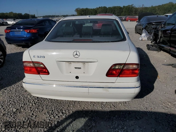 2002 Mercedes-Benz E-Class with VIN WDBJF65J02B473555, listed as a Copart auction lot 75505714 with 0 mi miles and Salvage Title. Bid and sale history available at carsss.com. Image 6.