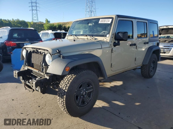 2018 Jeep Wrangler JK Unlimited Sport S with VIN 1C4BJWDG9JL870345, listed as a Copart auction lot 68056124 with 111,377 mi miles and Salvage Title. Bid and sale history available at carsss.com. Image 1.