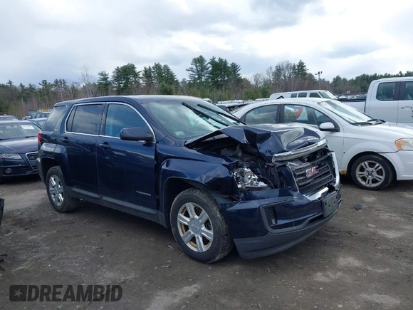 2016 GMC Terrain SLE with VIN 2GKFLSEK8G6230849, listed as a IAAI auction lot 41814603 with 69,361 mi miles. Bid and sale history available at carsss.com. Image 1.