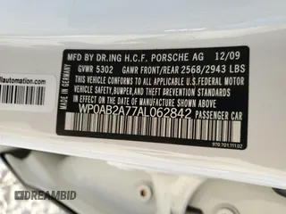2010 Porsche Panamera S z VIN WP0AB2A77AL062842, wystawiony jako Copart lot #52583415 z przebiegiem 47 094 mil mil oraz Szkoda całkowita • Salvage title. Historia ofert i sprzedaży dostępna na DreamBid. Obrazek 12.