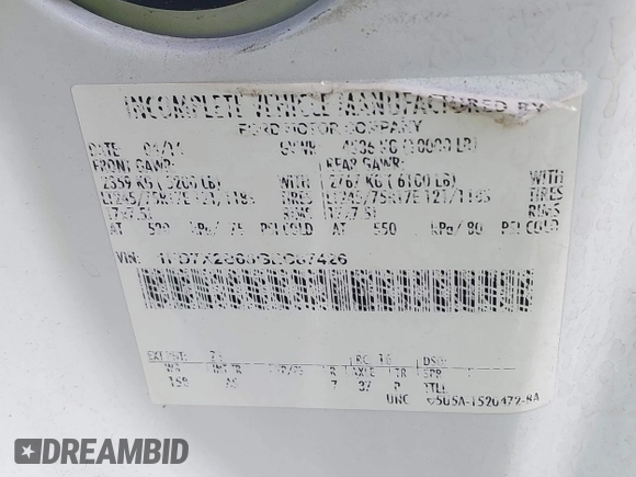 2016 Ford F-250 XL with VIN 1FD7X2B68GEC87426, listed as a IAAI auction lot 42014962 with 452,645 mi miles and . Bid and sale history available at DreamBid. Image 9.