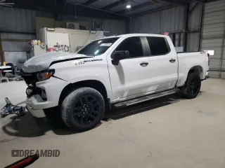 2024 Chevrolet Silverado 1500 Custom with VIN 3GCPDBEK8RG233125, listed as a Copart auction lot 51180035 with 18,439 mi miles and Salvage Title. Bid and sale history available at DreamBid. Image 1.