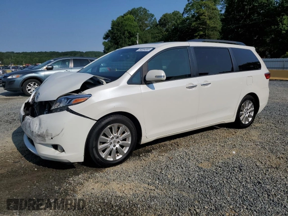 2015 Toyota Sienna XLE с VIN 5TDYK3DC3FS640597, выставлен на аукционе Copart как лот 59334555 с пробегом 187 728 миль миль и Списание • Salvage title. История ставок и продаж доступна на DreamBid. Изображение 1.