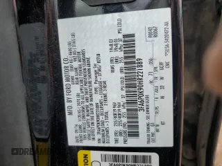 2017 Ford Fusion Titanium with VIN 3FA6P0K90HR221889, listed as a Copart auction lot 55643945 with 126,621 mi miles and Salvage title. Bid and sale history available at DreamBid. Image 12.
