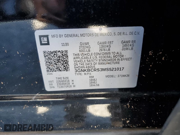 2021 Chevrolet Blazer LT z VIN 3GNKBCRS3MS521017, wystawiony jako Copart lot #46196965 z przebiegiem Nie podano mil oraz Nie do naprawy • Non repairable. Historia ofert i sprzedaży dostępna na DreamBid. Obrazek 13.