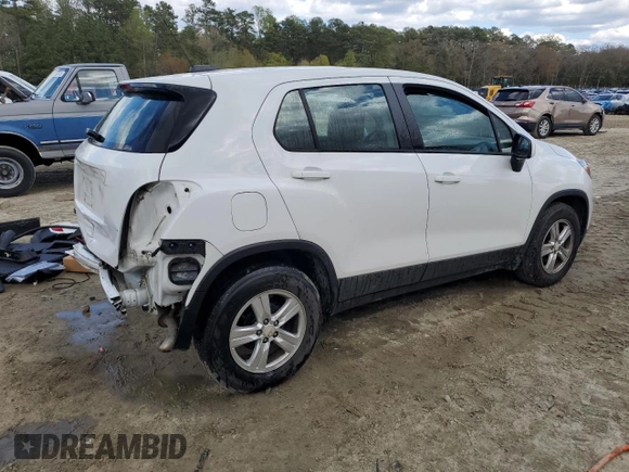 2021 Chevrolet Trax LS with VIN KL7CJKSM0MB368949, listed as a Copart auction lot 53343175 with 54,581 mi miles and Clean Title. Bid and sale history available at carsss.com. Image 3.