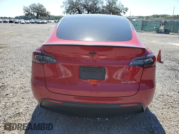 2022 Tesla Model Y Performance with VIN 7SAYGDEF9NF452155, listed as a Copart auction lot 52068895 with 42,072 mi miles and Salvage title. Bid and sale history available at DreamBid. Image 6.