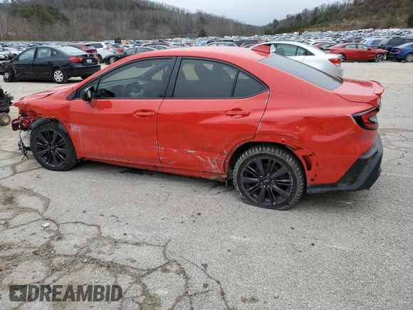 2023 Subaru WRX Premium with VIN JF1VBAF6XP9808546, listed as a Copart auction lot 43581465 with 24,910 mi miles and Salvage Title. Bid and sale history available at carsss.com. Image 2.