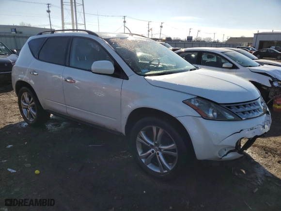 2007 Nissan Murano S with VIN JN8AZ08W07W642118, listed as a Copart auction lot 46536495 with 105,939 mi miles and Salvage Title. Bid and sale history available at carsss.com. Image 4.
