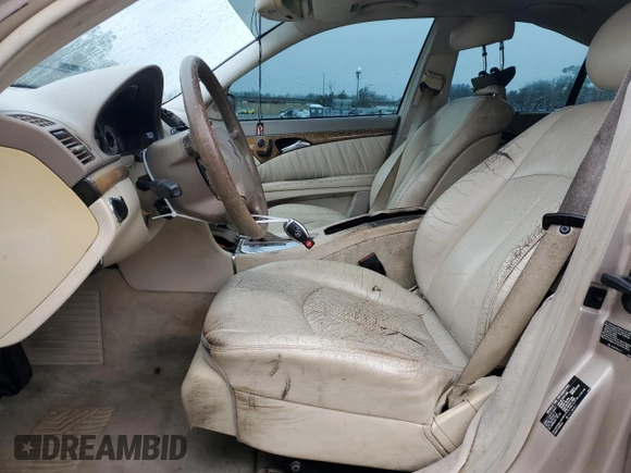 2005 Mercedes-Benz E-Class 3.2L with VIN WDBUF65J05A707720, listed as a Copart auction lot 46689295 with 0 mi miles and Clean Title. Bid and sale history available at carsss.com. Image 7.