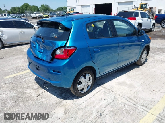 2024 Mitsubishi Mirage ES z VIN ML32AUHJ0RH017988, wystawiony jako IAAI lot #42299387 z przebiegiem 9 205 mil mil oraz . Historia ofert i sprzedaży dostępna na DreamBid. Obrazek 4.