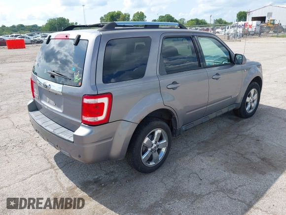 2008 Ford Escape Limited with VIN 1FMCU04158KC84273, listed as a IAAI auction lot 42783991 with 193,168 mi miles and . Bid and sale history available at DreamBid. Image 4.