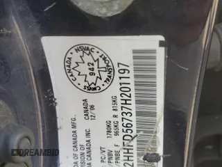 2007 Acura CSX Premium z VIN 2HHFD56737H201197, wystawiony jako Copart lot #70866304 z przebiegiem 272 224 mil mil oraz Tytuł czysty. Historia ofert i sprzedaży dostępna na DreamBid. Obrazek 12.